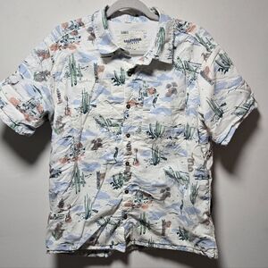 California Cowboy The Highwater Short Sleeve Button-up Size Large Motel Surf